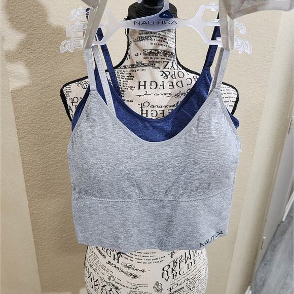 Nautica 3pk active athletic workout lounge bras‎ bralettes plus size large new - Picture 2 of 8
